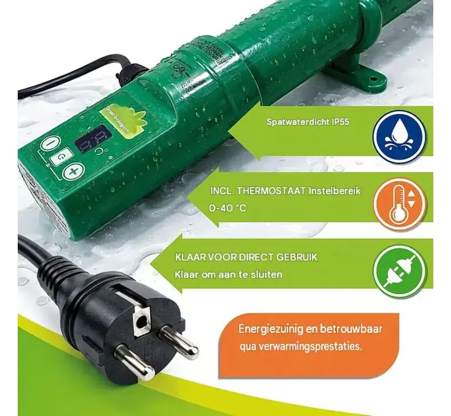 Frost Guard 135 Digital - Elektrische kasverwarming - 135 watt - Compact - Digitale thermostaat