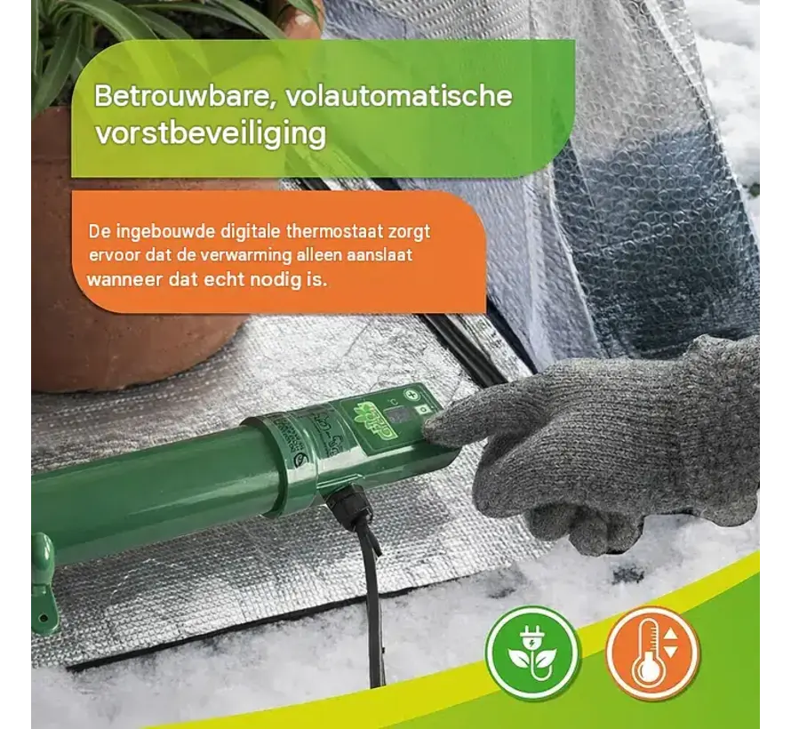 Frost Guard 135 Digital - Elektrische kasverwarming - 135 watt - Compact - Digitale thermostaat