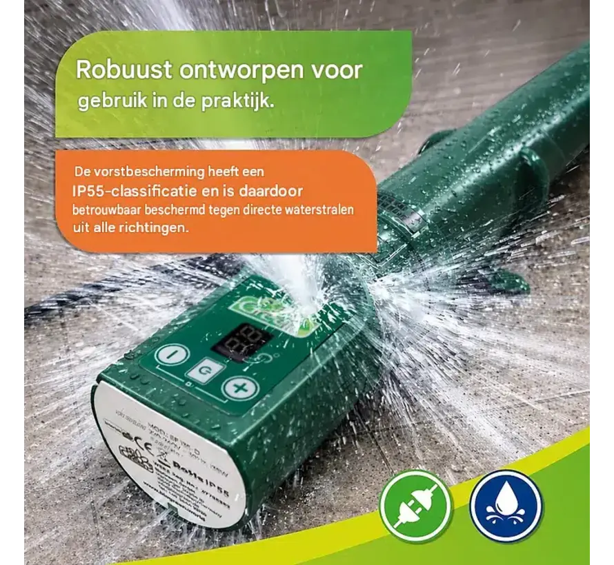 Frost Guard 135 Digital - Elektrische kasverwarming - 135 watt - Compact - Digitale thermostaat
