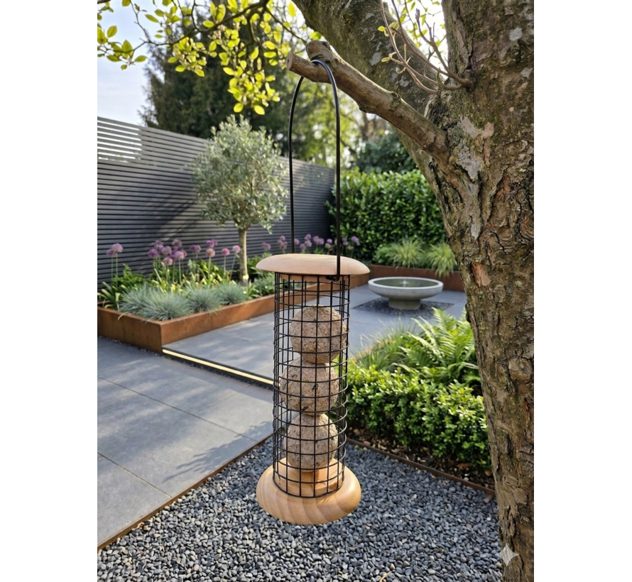 Singing Friend Vetbolhouder Nora - Zwart hout - 10 x 22 cm