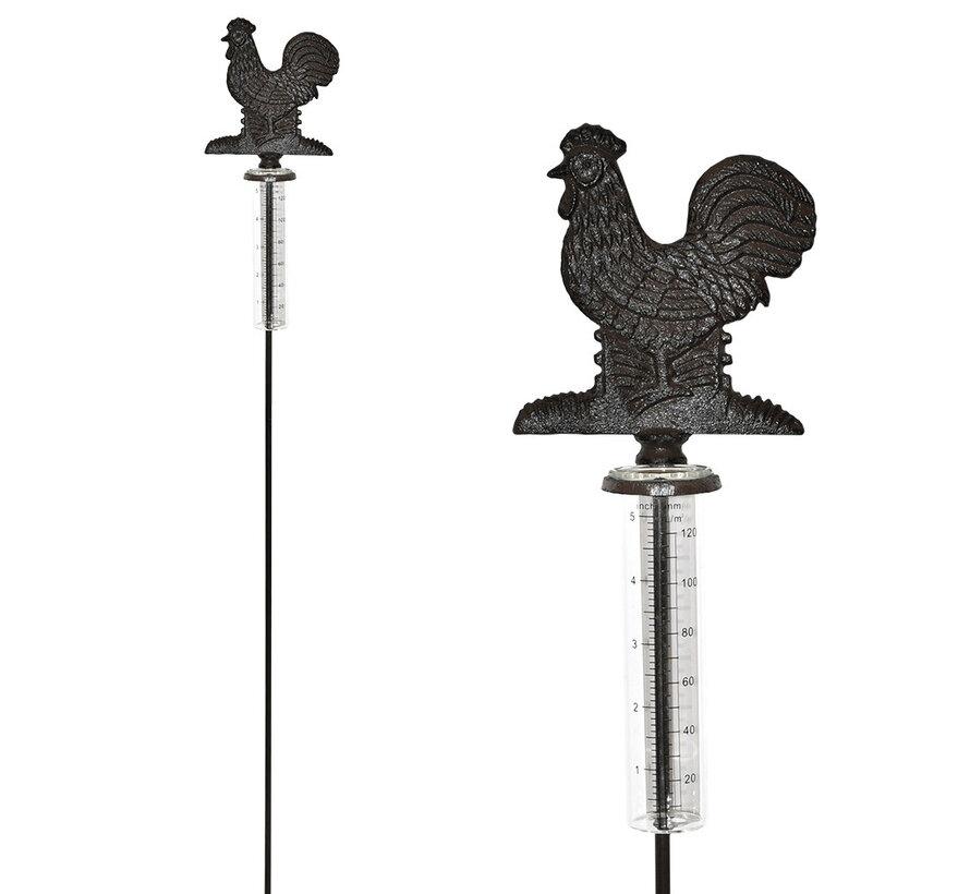 Meuwissen Agro Regenmeter Haan - Gietijzeren ornament - 94,5 cm
