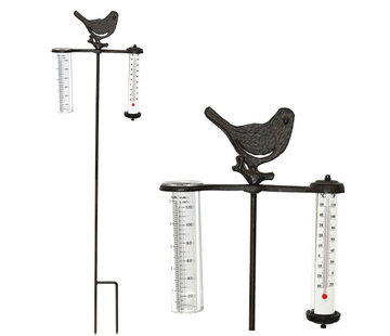 Meuwissen Agro Meuwissen Agro Regenmeter en thermometer Koolmees - 83 cm