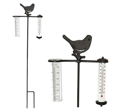Meuwissen Agro Meuwissen Agro Regenmeter en thermometer Koolmees - 83 cm