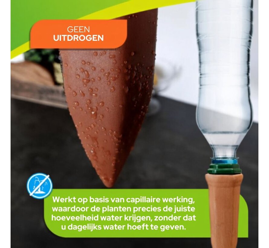BioGreen Hydro Classic Druppelaar voor petfles - Set van 4