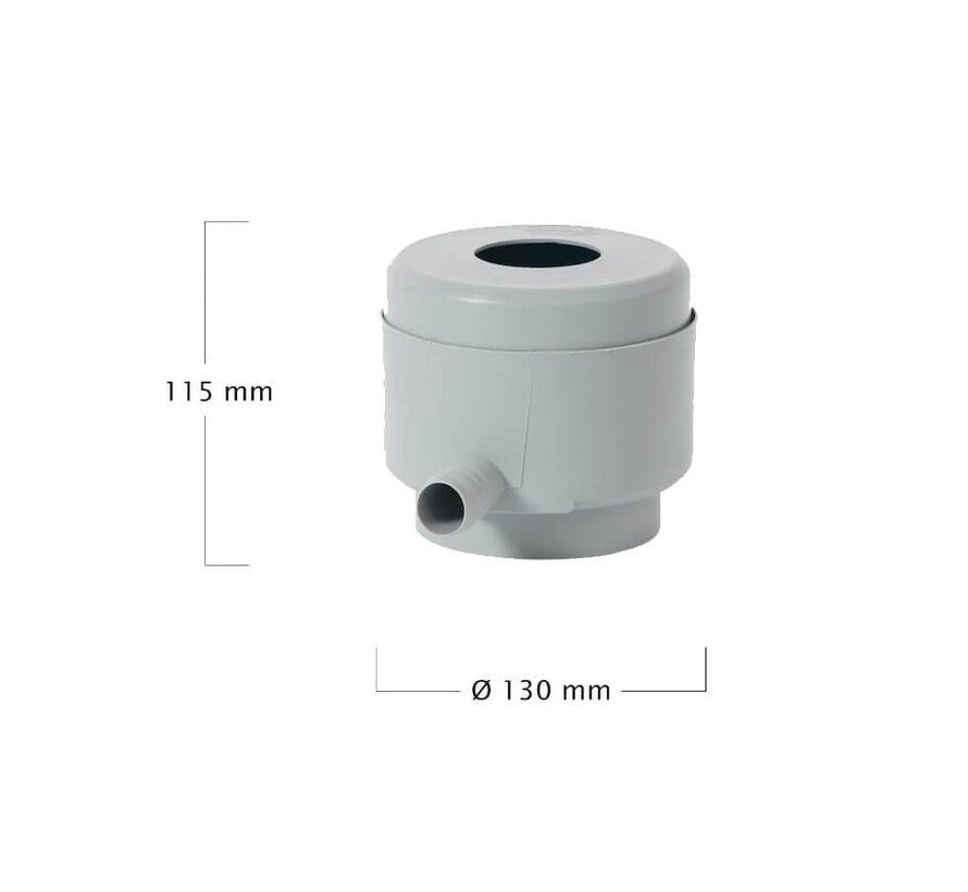 Regenton Vaso 220 liter - 2 in 1 + Plantenbak + Vulautomaat - Lichtgrijs