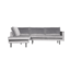 BePureHome Rodeo hoekbank links/recht velvet lichtgrijs