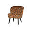 WOOOD Sara fauteuil fluweel fenix print