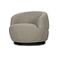 BePureHome Woolly draaifauteuil bouclé naturel gemeleerd