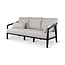 CASTLE LINE ANAIS 3-zit teak ebony, zwarte weving incl kussenset grijs
