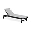 CASTLE LINE NAOMI ligzetel teak ebony, zwarte weving incl kussen grijs
