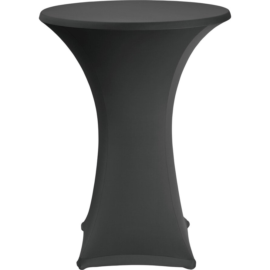 Stehtischbezug Ø 80 cm schwarz