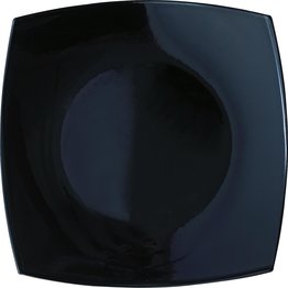 Hartglasgeschirr "Quadrato" schwarz Teller 19 x 19 cm