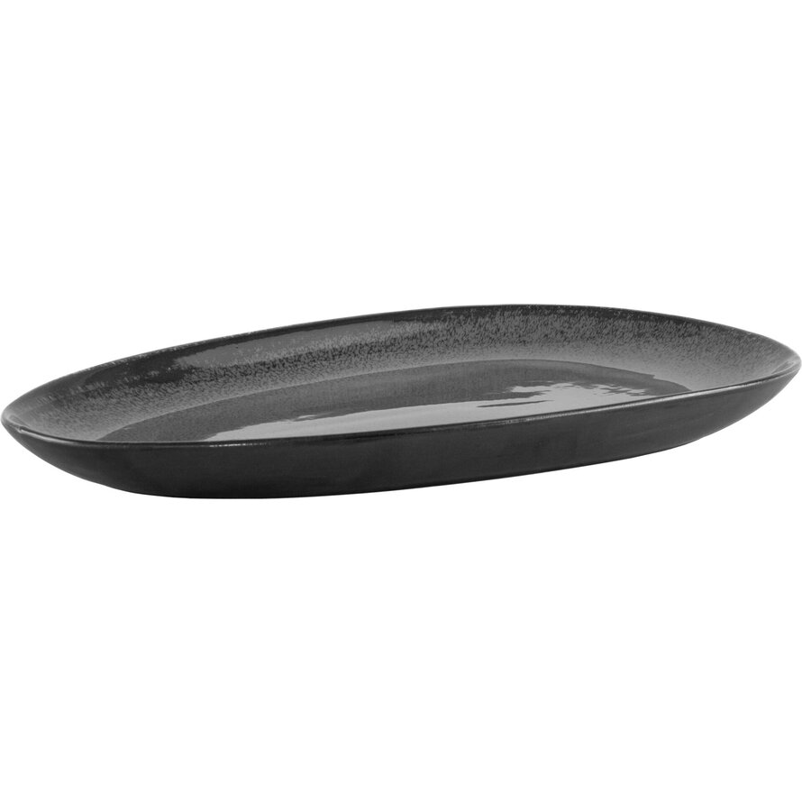 Porzellanserie "Spices" Black Pepper Platte oval 38,5x20,5