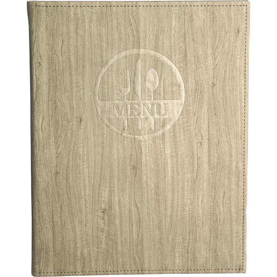 Speisekarte A4 "Madera" sand