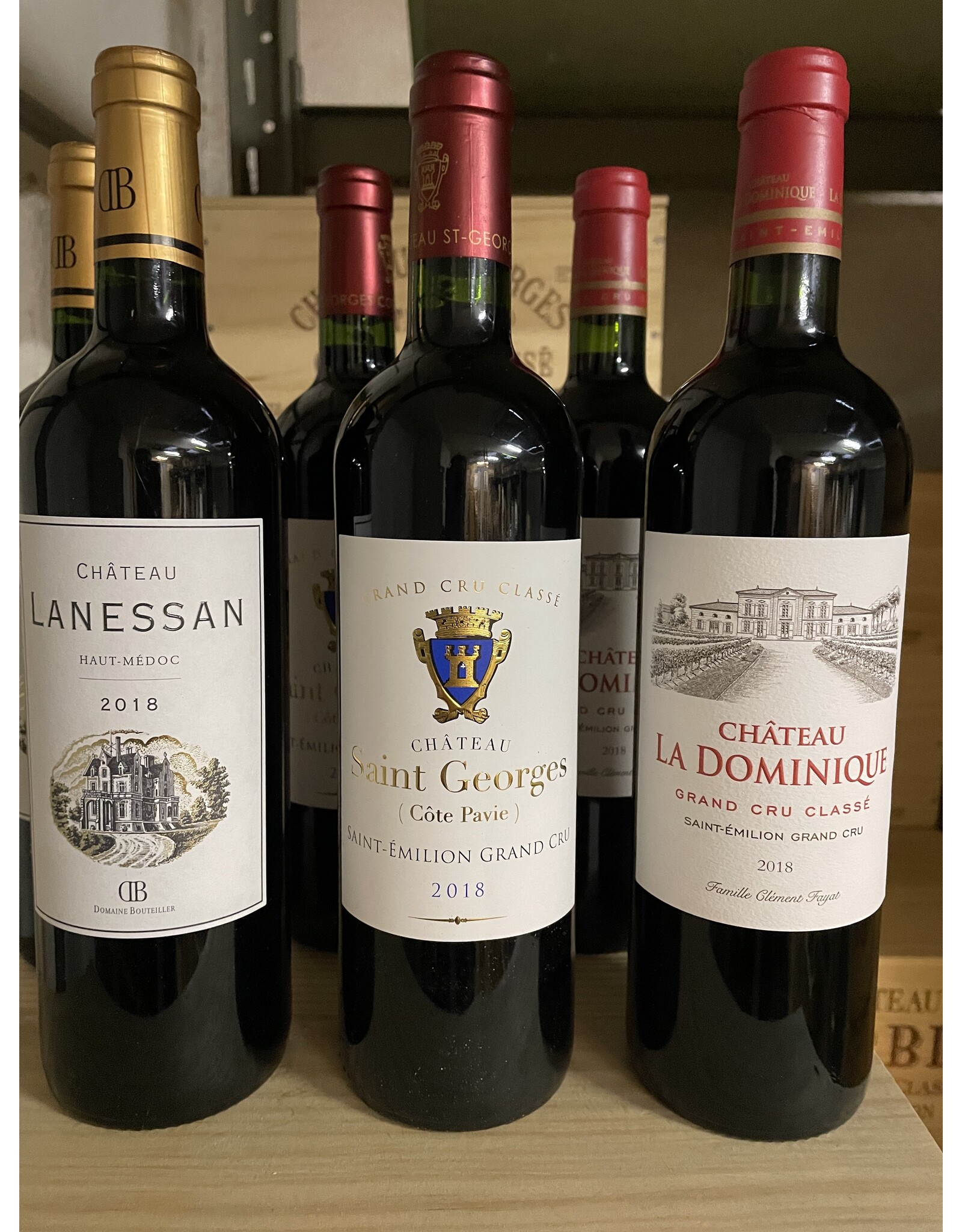 Château La Dominique Verkostungspaket Bordeaux Jahrgang 2018