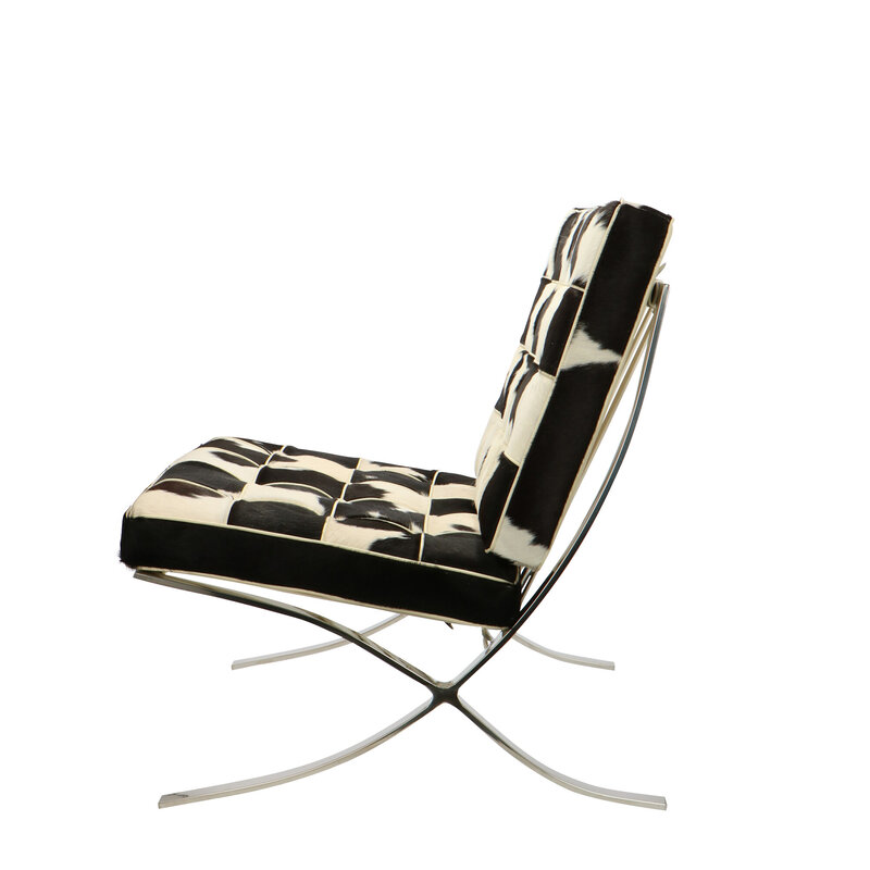 Barcelona chair Barcelona Chair Koskind Sort/Hvid