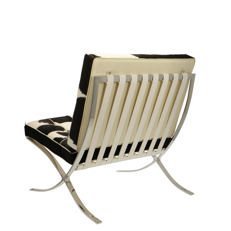 Barcelona chair Barcelona Chair Koskind Sort/Hvid
