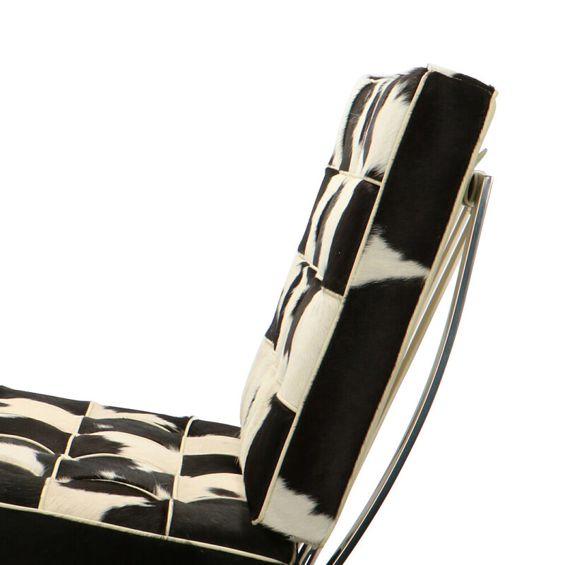 Barcelona chair Barcelona Chair Koskind Sort/Hvid