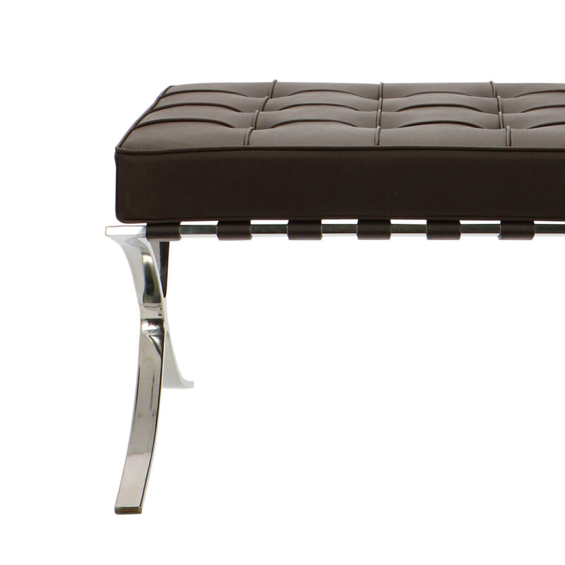 Barcelona chair Barcelona Chair Ottoman Brun