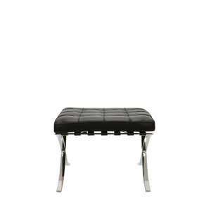 Barcelona chair Barcelona Chair Ottoman Premium Black