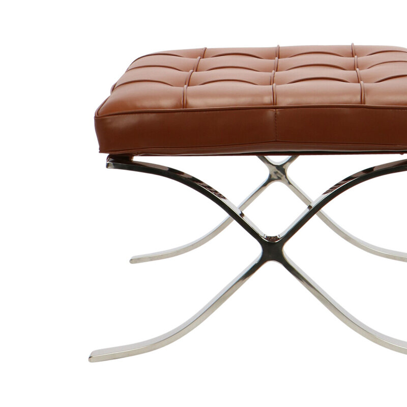Barcelona chair Chaise Barcelona Ottoman Premium Cognac
