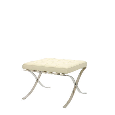 Barcelona Chair Ottoman Premium Crème