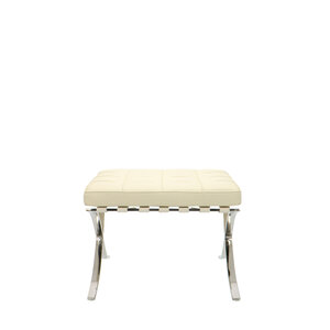 Barcelona chair Chaise Barcelona Ottoman Premium Crème