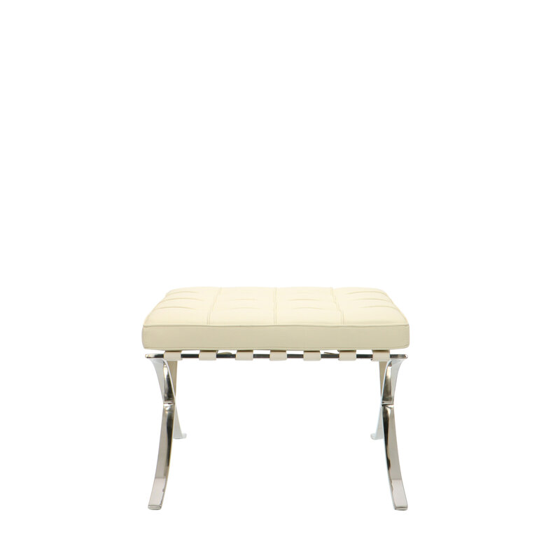 Barcelona chair Chaise Barcelona Ottoman Premium Crème