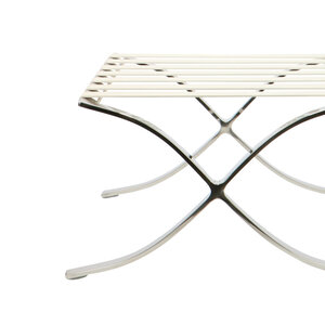 Barcelona chair Chaise Barcelona Ottoman Premium Crème