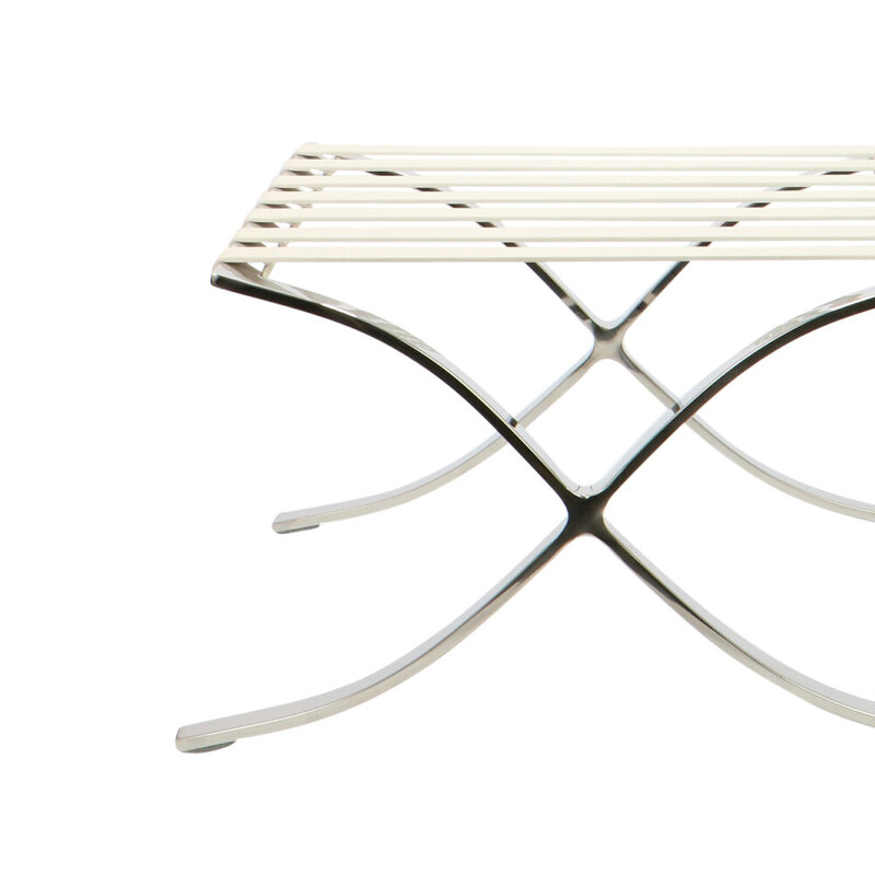 Barcelona chair Chaise Barcelona Ottoman Premium Crème