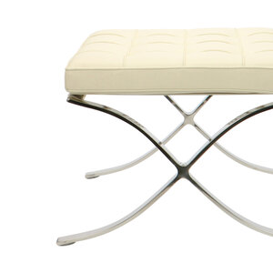 Barcelona chair Barcelona Chair Ottoman Premium Crème