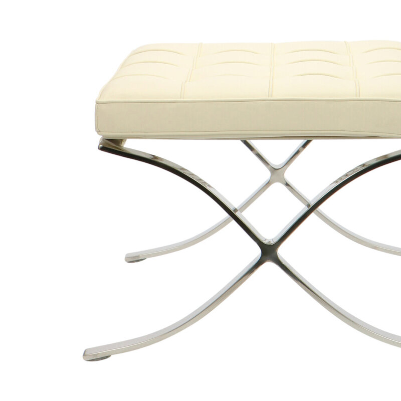 Barcelona chair Chaise Barcelona Ottoman Premium Crème