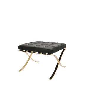 Barcelona chair Barcelona Chair Ottoman Premium Gold Edition Black