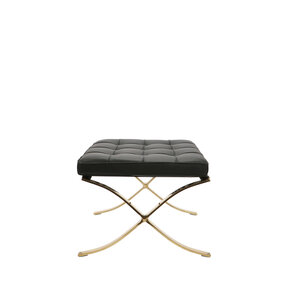 Barcelona chair Barcelona Chair Ottoman Premium Gold Edition Black