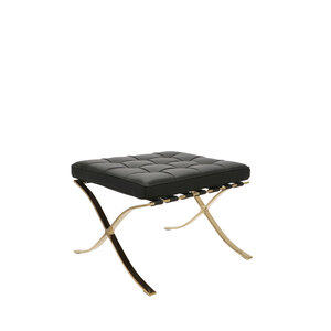 Barcelona chair Barcelona Chair Ottoman Premium Gold Edition Black