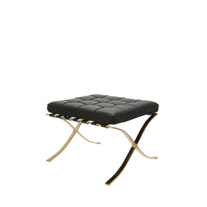 Barcelona chair Barcelona Chair Ottoman Premium Gold Edition Black