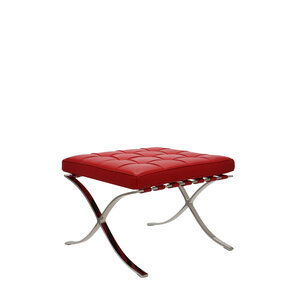 Barcelona chair Chaise Barcelona Ottoman Premium Rouge