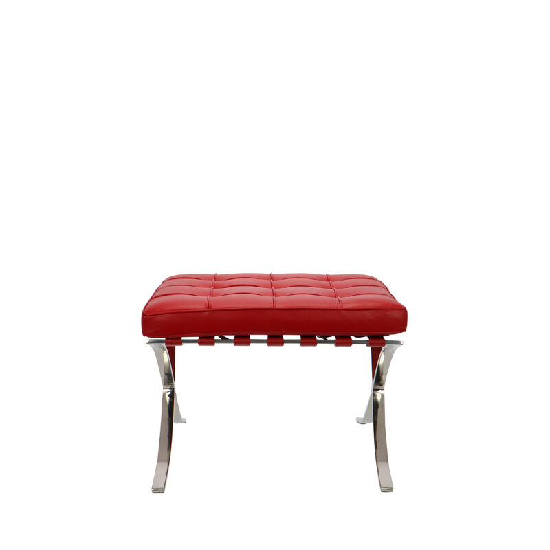 Barcelona Chair Ottoman Premium Red Barcelona chair Barcelona Chair Ottoman Premium Red