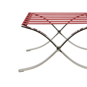 Barcelona chair Chaise Barcelona Ottoman Premium Rouge