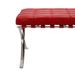 Barcelona chair Chaise Barcelona Ottoman Premium Rouge