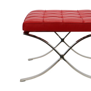 Barcelona Chair Ottoman Premium Red Barcelona chair Barcelona Chair Ottoman Premium Red