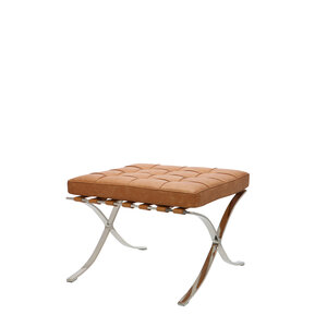 Barcelona chair Chaise Barcelona Ottoman Premium Vintage Cognac