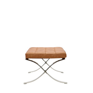 Barcelona chair Barcelona Chair Ottoman Premium Vintage Cognac