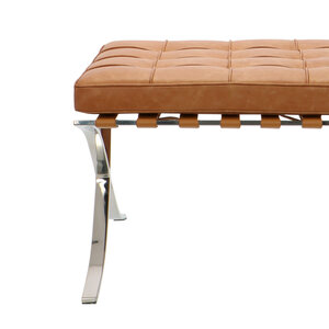 Barcelona chair Chaise Barcelona Ottoman Premium Vintage Cognac