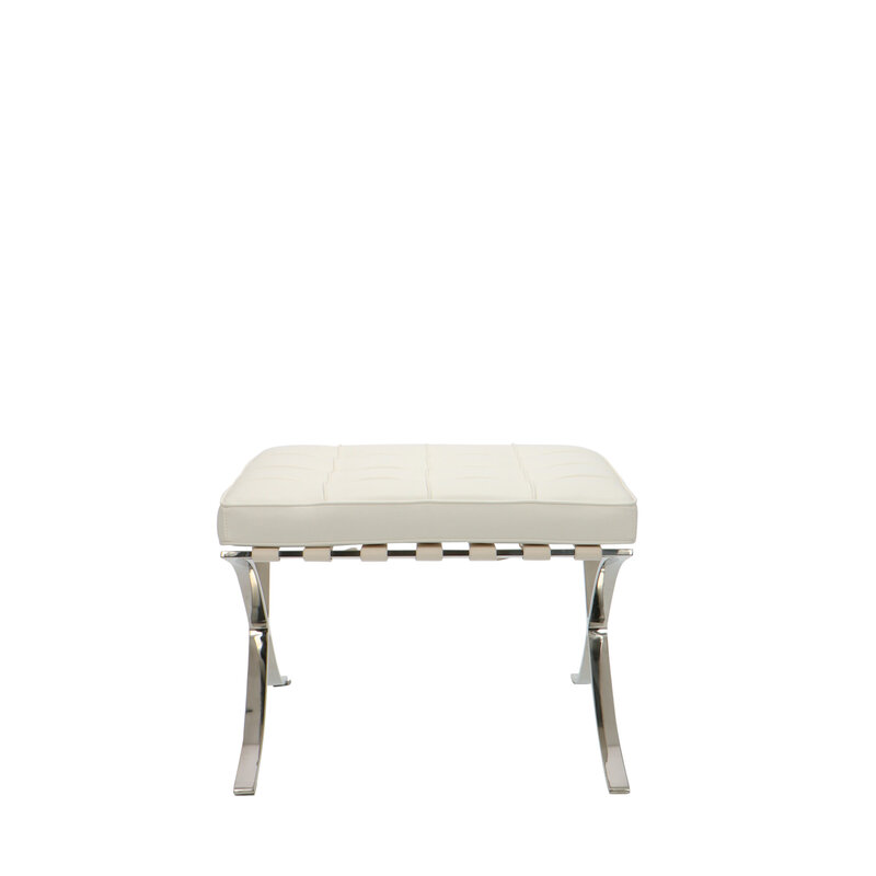 Barcelona Chair Ottoman Premium Hvid Barcelona chair Barcelona Chair Ottoman Premium Hvid