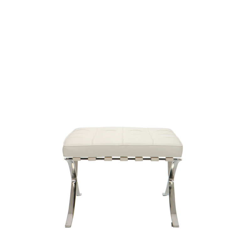 Barcelona Chair Ottoman Premium Vit Barcelona chair Barcelona Chair Ottoman Premium Vit