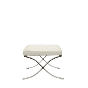 Barcelona chair Barcelona Chair Ottoman Premium White