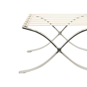 Barcelona chair Chaise Barcelona Ottoman Premium Blanc