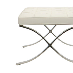 Barcelona Chair Ottoman Premium Vit Barcelona chair Barcelona Chair Ottoman Premium Vit