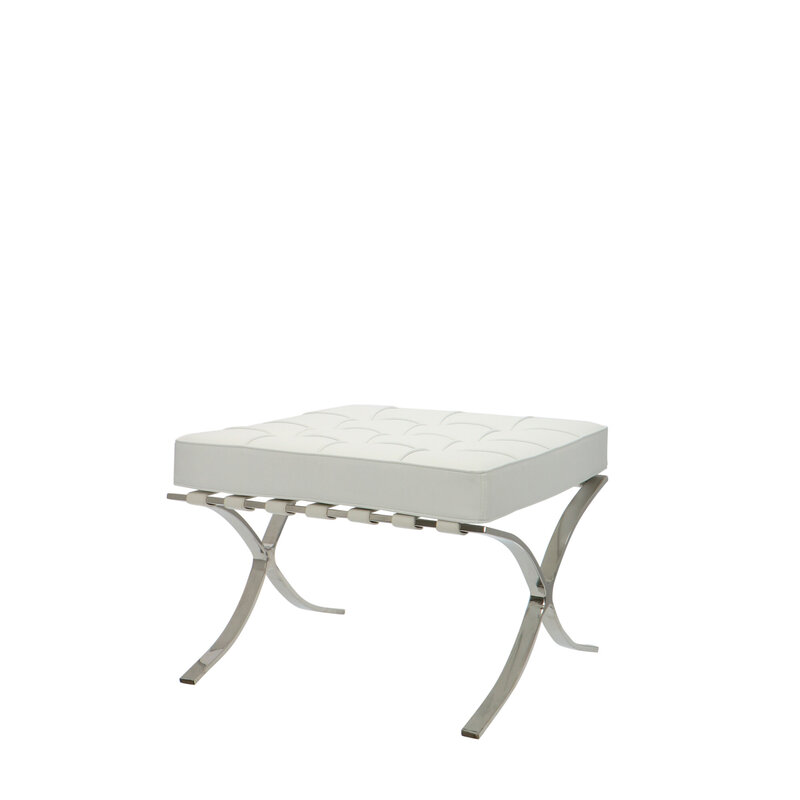 Barcelona chair Barcelona Chair Ottoman Weiß